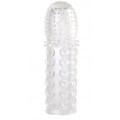 Прозрачная закрытая гелевая насадка - 13,5 см. - Toyfa Basic - в Архангельске купить с доставкой