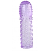 Насадка гелевая фиолетовая с точками, шипами и наплывами - 13,5 см. - Toyfa Basic - в Архангельске купить с доставкой