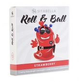 Стимулирующий презерватив-насадка Roll   Ball Strawberry - Sitabella - купить с доставкой в Архангельске