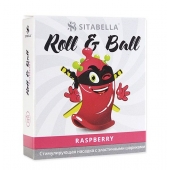 Стимулирующий презерватив-насадка Roll   Ball Raspberry - Sitabella - купить с доставкой в Архангельске