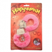 Металлические наручники с розовой плюшевой отделкой - Сима-Ленд - купить с доставкой в Архангельске