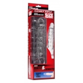 Прозразная закрытая насадка на пенис с поддержкой мошонки Clearly Ample Penis Enhancer - 22 см. - XR Brands - в Архангельске купить с доставкой