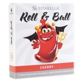 Стимулирующий презерватив-насадка Roll   Ball Cherry - Sitabella - купить с доставкой в Архангельске