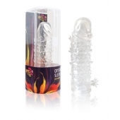 Закрытая прозрачная рельефная насадка Crystal sleeve - 13 см. - Erowoman-Eroman - в Архангельске купить с доставкой