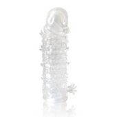 Закрытая прозрачная рельефная насадка Crystal sleeve - 13 см. - Erowoman-Eroman - в Архангельске купить с доставкой