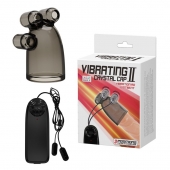 Дымчатая насадка-мастурбатор с вибрацией Vibrating Crystal Cap II - Baile - в Архангельске купить с доставкой