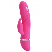 Розовый вибратор Ingram с электростимуляцией - 19,2 см. - Baile - купить с доставкой в Архангельске