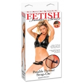 Черный податливый страпон Posable Partner Strap-On - 17,8 см. - Pipedream - купить с доставкой в Архангельске
