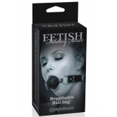 Черный кляп с дырочками Breathable Ball Gag - Pipedream - купить с доставкой в Архангельске