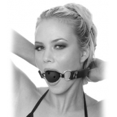 Черный кляп с дырочками Breathable Ball Gag - Pipedream - купить с доставкой в Архангельске