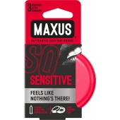 Ультратонкие презервативы в железном кейсе MAXUS Sensitive - 3 шт. - Maxus - купить с доставкой в Архангельске