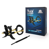 Черно-золотистый экстендер для пениса Sex Expert - Sex Expert - в Архангельске купить с доставкой