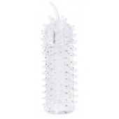 Закрытая рельефная насадка Crystal sleeve с усиками - 12 см. - Erowoman-Eroman - в Архангельске купить с доставкой