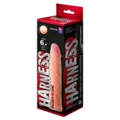 Телесная насадка без мошонки на Harness с коннектором BLACK LINE - 17,5 см. - LOVETOY (А-Полимер) - купить с доставкой в Архангельске