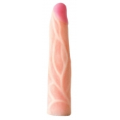 Телесная насадка с венками на Harness с коннектором GREEN LINE - 18 см. - LOVETOY (А-Полимер) - купить с доставкой в Архангельске