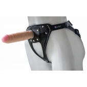 Черный пояс-трусики с насадкой  Soft-Принц  - 17 см. - LOVETOY (А-Полимер) - купить с доставкой в Архангельске