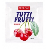 Пробник гель-смазки Tutti-frutti с вишнёвым вкусом - 4 гр. - Биоритм - купить с доставкой в Архангельске