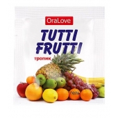 Пробник гель-смазки Tutti-frutti со вкусом тропических фруктов - 4 гр. - Биоритм - купить с доставкой в Архангельске
