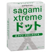 Презервативы Sagami Xtreme SUPER DOTS с точками - 3 шт. - Sagami - купить с доставкой в Архангельске