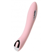 Розовый силиконовый вибратор с электростимуляцией TESLA G-POINT - 21 см. - ToyFa - купить с доставкой в Архангельске