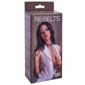 Коричневый поводок и чокер с кольцом Sofi - Rebelts - купить с доставкой в Архангельске