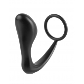 Эрекционное кольцо с анальной пробкой Ass-Gasm Cockring Plug - Pipedream - в Архангельске купить с доставкой