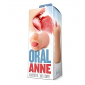 Телесный мастурбатор-ротик с язычком Oral Anne - Blush Novelties - в Архангельске купить с доставкой