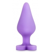 Фиолетовая анальная пробка Naughty Candy Heart Do Me Now - 8,9 см. - Blush Novelties - купить с доставкой в Архангельске