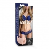 Телесный мастурбатор-вагина с вибропулей Ashley - Blush Novelties - в Архангельске купить с доставкой