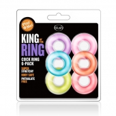 Набор из 6 эрекционных колец King of the Ring - Blush Novelties - в Архангельске купить с доставкой