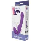 Фиолетовый безремневой вибрострапон DOUBLE DIPPER - Dream Toys - купить с доставкой в Архангельске