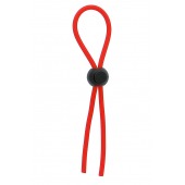 Красное эрекционное лассо с одной бусиной-утяжкой STRETCHY THIN LASSO - Dream Toys - в Архангельске купить с доставкой
