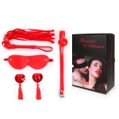 Пикантный набор БДСМ из 4 предметов в красном цвете - Notabu - купить с доставкой в Архангельске