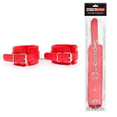 Красные мягкие оковы на регулируемых ремешках - Notabu - купить с доставкой в Архангельске
