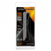Черное силиконовое лассо на пенис SILICONE LOOP COCK RING - Blush Novelties - в Архангельске купить с доставкой