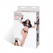 Чёрные манжеты для фиксации на кровати Bondage Bed Strap - Lux Fetish - купить с доставкой в Архангельске