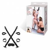 Чёрный набор для фиксации у двери - Lux Fetish - купить с доставкой в Архангельске