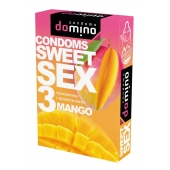 Презервативы для орального секса DOMINO Sweet Sex с ароматом манго - 3 шт. - Domino - купить с доставкой в Архангельске