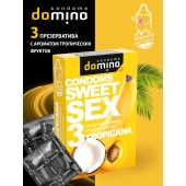 Презервативы для орального секса DOMINO Sweet Sex с ароматом тропических фруктов - 3 шт. - Domino - купить с доставкой в Архангельске