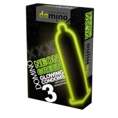 Презервативы DOMINO Neon Green со светящимся в темноте кончиком - 3 шт. - Domino - купить с доставкой в Архангельске
