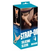 Силиконовый полый страпон на ремнях Silicone Strap-on - 16 см. - Orion - купить с доставкой в Архангельске