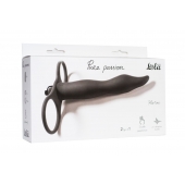 Черная вибронасадка для двойного проникновения Flirtini - 15,9 см. - Lola Games - купить с доставкой в Архангельске