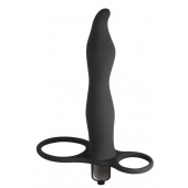 Черная вибронасадка для двойного проникновения Flirtini - 15,9 см. - Lola Games - купить с доставкой в Архангельске