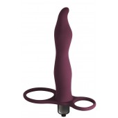 Бордовая вибронасадка для двойного проникновения Flirtini - 15,9 см. - Lola Games - купить с доставкой в Архангельске