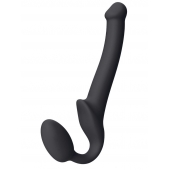 Черный безремневой страпон Silicone Bendable Strap-On S - Strap-on-me - купить с доставкой в Архангельске