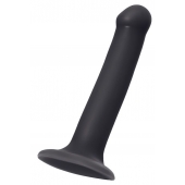 Черный фаллос на присоске Silicone Bendable Dildo M - 18 см. - Strap-on-me - купить с доставкой в Архангельске