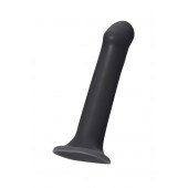 Черный фаллос на присоске Silicone Bendable Dildo L - 19 см. - Strap-on-me - купить с доставкой в Архангельске