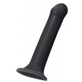 Черный фаллос на присоске Silicone Bendable Dildo L - 19 см. - Strap-on-me - купить с доставкой в Архангельске