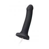 Черный фаллос с имитацией эякуляции Silicon Cum Dildo L - 19,6 см. - Strap-on-me - купить с доставкой в Архангельске