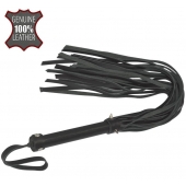 Черная большая многохвостая плеть с шипами - 55 см. - Sitabella - купить с доставкой в Архангельске